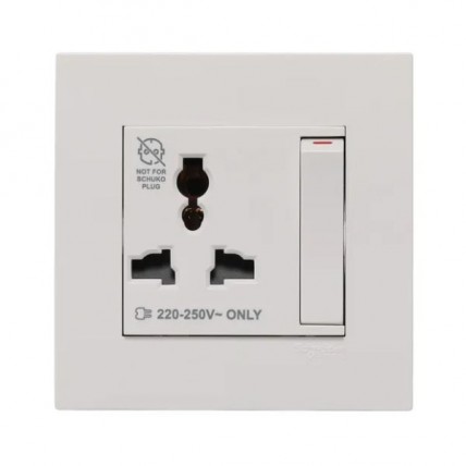 SCHNEIDER C-VIVACE 13A 1G 3 PIN UNIVERSAL SWITCH SKT (KB113LS)