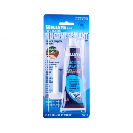 SELLEYS SILICONE SEALANT 75G - CLEAR