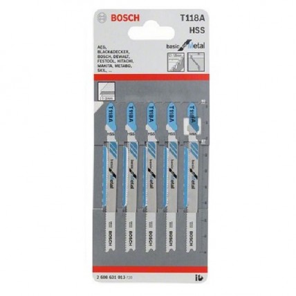 BOSCH JIGSAW BLADE T118A METAL - 5PCS