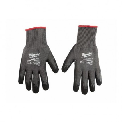 MILWAUKEE CUT 5 DIPPED GLOVES (L) - 8952