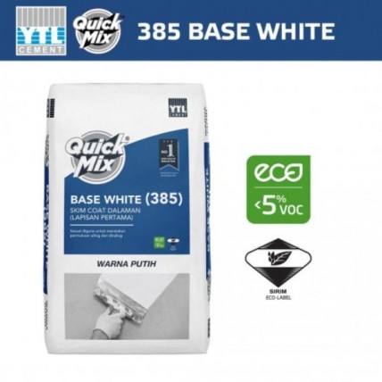QUICKMIX 385 SKIM COAT KASAR PUTIH - 25KG / 80 BAG