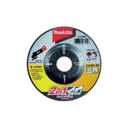 MAKITA 2 IN 1 GRINDING WHEEL 100MM X2.2MM X 16MM SA46P - B-51649