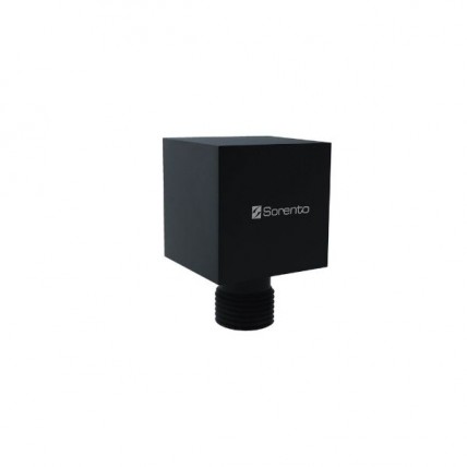 SORENTO WALL MOUNTED SHOWER UNION (MATT BLACK) - SRTSC08-BL