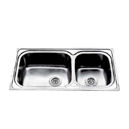 SORENTO S.STEEL SINK 2 BOWL 0.9MM -  SRTKS2025F