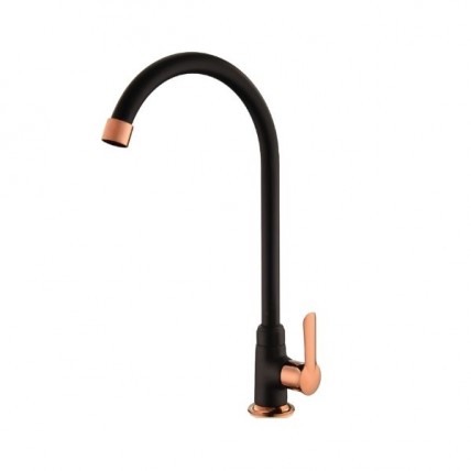 SORENTO PILLAR MOUNTED KITCHEN TAP ROSE GOLD + MATT BLACK - SRTWT5848-RG