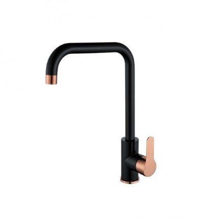 SORENTO KITCHEN COLD TAP ROSEGOLD + MATTBLACK - SRTKT65SS-RG