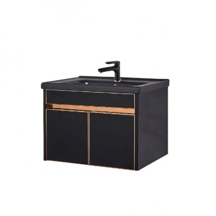 SORENTO BK CERAMIC BASIN + BK CABINET SS - SRTBF31414-BL