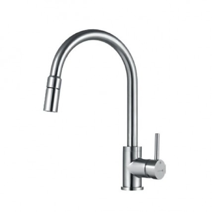 SORENTO PILLAR MOUNTED KITCHEN MIXER PULL OUT TAP S/STEEL - SRTKT63SS