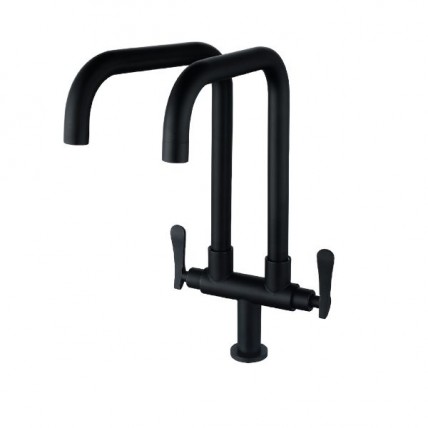 SORENTO PILLAR MOUNTED KITCHEN TAP S/S 304 (DOUBLE) BLACK - SRTKT1867SS-BL