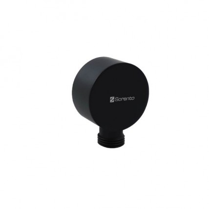 SORENTO WALL MOUNTED SHOWER UNION (MATT BLACK) -  SRTSC04-BL