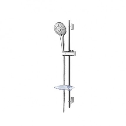 SORENTO SLIDING BAR + SOAP HOLDER C/W 3 FUNCTIONS HAND SHOWER - SRTSS8780