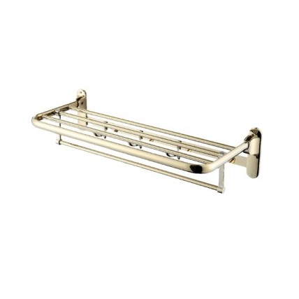 SORENTO MOVEABLE TOWEL SHELF 600MM FULL ROSE GOLDEN YELLOW - SRT764-24-GY