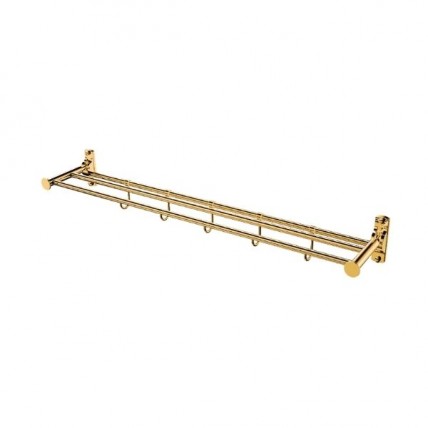 SORENTO DOUBLE TOWEL BAR C/W HOOK - SRT756-32-GY