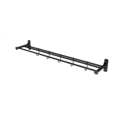 SORENTO DOUBLE TOWEL BAR C/W HOOK - SRT756-32-BL