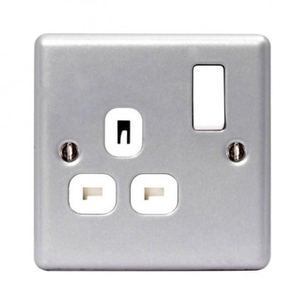 AMG 13A METAL CLAD 1 GANG SWITCH SOCKET OUTLET