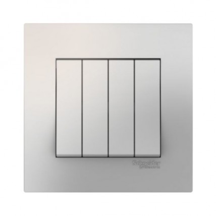 SCHNEIDER C-VIVACE WHITE 4 GANG 1 WAY - KB34S/1_WE_G11