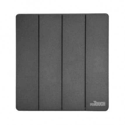 RETOUCH ULTRA 16A 4 GANG 1 WAY MATTE GREY - M041MG