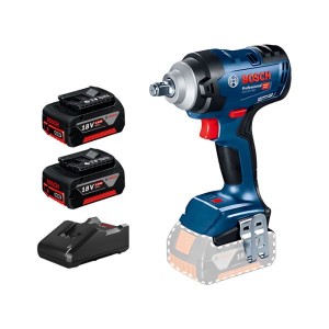 BOSCH IMPACT WRENCH (2x BATTERY 5.0Ah + 1x GAL18V-40 CHARGER) - GDS 18V-400