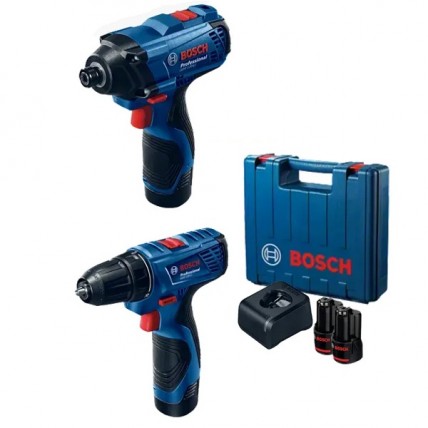 BOSCH CORDLESS DRIVER 12V COMBO SET - GSR120LI+GDR120LI