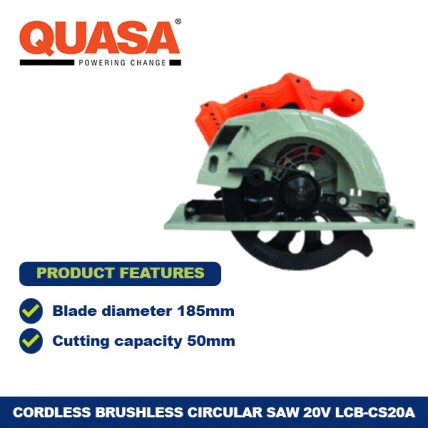 QUASA 20V CORDLESS 185MM CIRCULAR SAW - LCB-CS20A