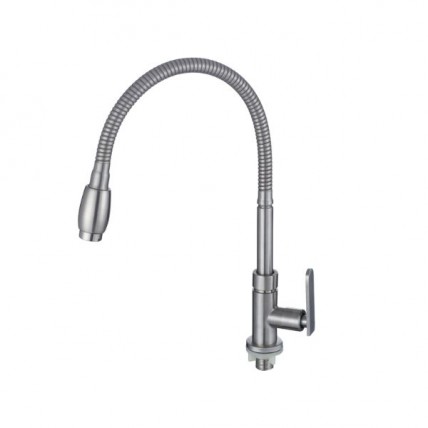 SANIWARE SLIVER FLEXIBLE HOSE KITCHEN PILLAR SINK TAP - SWS-304-2874