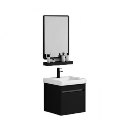 SANIWARE BATHROOM CABINET SET SBC-600406A C/W COLD TAP, MIRROR, SHELF & WASTE