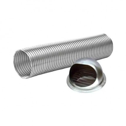 RUBINE ALUM DUCTING HOSE & CAP 170MM - RDS-DC-18