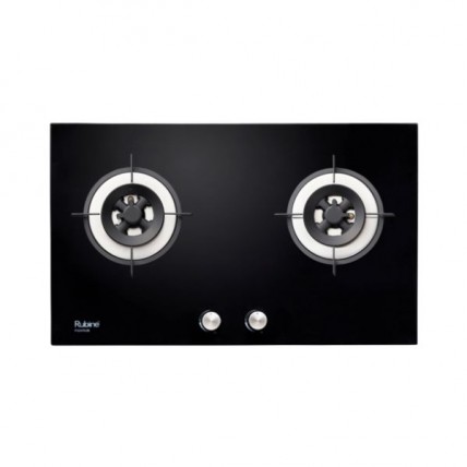 RUBINE RGH-FIGATA2B-BL 2BURNER TEMPERED GLASS HOB 5.0KW