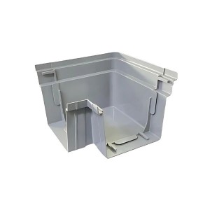 GUTTER GREY F300MJ MITRE JOINT OUT WITH SPOUT HEAD 4