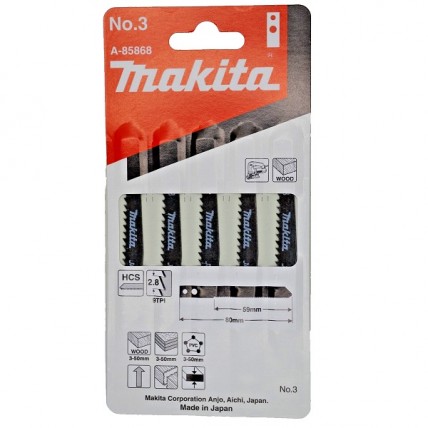 MAKITA JIGSAW BLADE - NO.3 - A85868 - 5PCS/PACK