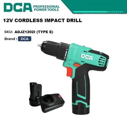 DCA CORDLESS DRIVER DRILL / HAMMER DRILL -  ADJZ202I (TYPE E)