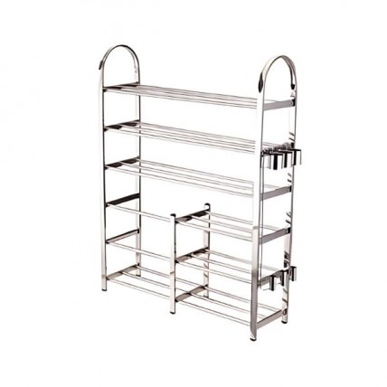 BLN SHOE RACK (6-TIER) C/W UMBRELLA HOLDER SS BLN-3406-SS/SR-1006A-SS