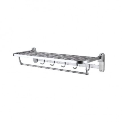 BLN TOWEL SHELF ADJ C/W HOOK 60CM BLN-79519SH-SS