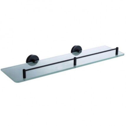 BLN GLASS SHELF SINGLE 50CM BLACK BLN_7206BK_SS