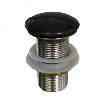 BLN SS POP UP WASTE W/O OVERFLOW UMB WITH CERAMIC TOP BK 80MM BLN_9122BK_SS