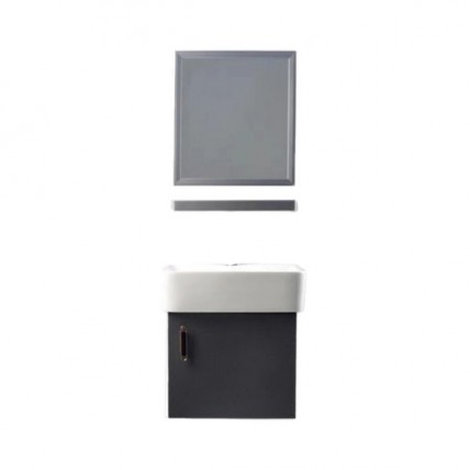 BLN CERAMIC BASIN WITH SS CABINET FB 480 C/W SS MIRROR SET  BLN_2037FB_SET