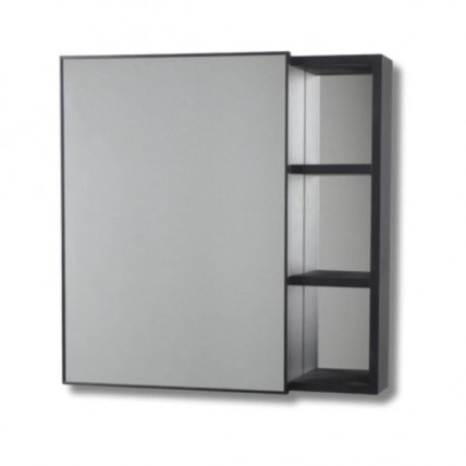 BLN MIRROR CABINET ALUM FB c/w SS SINGLE DOOR FB 60 x 60 BLN-6602FB