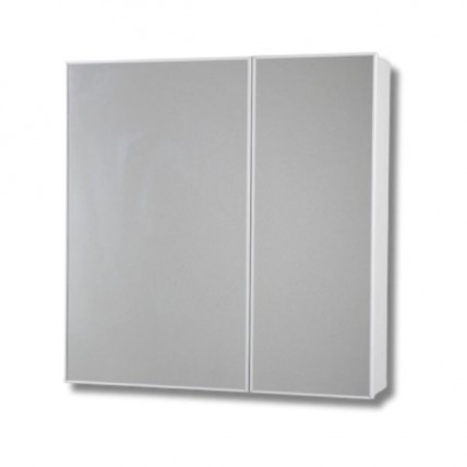 BLN MIRROR CABINET ALUM WH c/w SS DOUBLE DOOR WH 60 x 60 BLN-6603WH