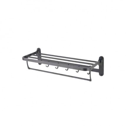 BLN TOWEL SHELF ADJ C/W HOOK (MG) 75CM BLN_79518MG_SS