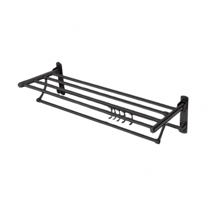 BLN TOWEL SHELF ADJ C/W HOOK BK 60CM BLN-79515BK-24SS
