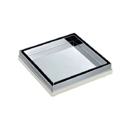BLN PVC/304SS TILE INCERT FLOOR GRATING 125MM BFG_9533_SH