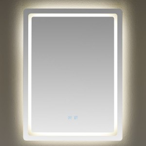 BELLANO MIRROR LED FRAMELESS FOGLESS (FRONTLIT & BACKLIT) MULTICOLOR TONE SQ 50x70CM BML_69502FBL_MC