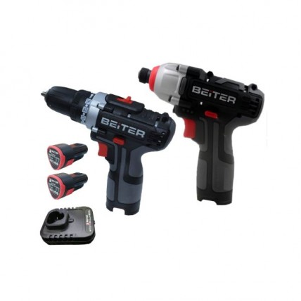 BEITER 12V 2AH COMBO CORDLESS DRILL + IMPACT DRIVER C12-2B1 - (BM418 + BT420) 锂电钻+起子机