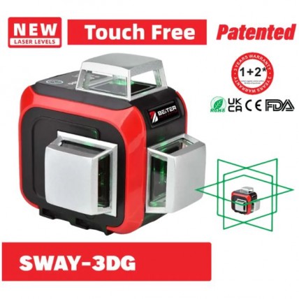 BEITER GREEN 3D LASER LEVEL (SENSOR) PINK & BLUE FRAME 绿光 3D触控水平仪(粉红色+蓝色 边框）