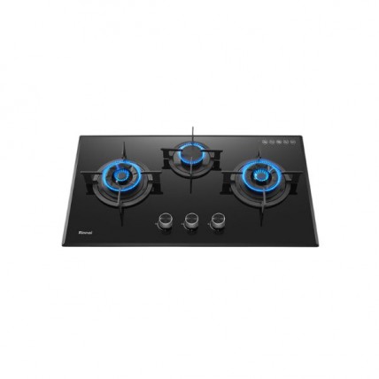 RINNAI GLASS HOB 3 BURNER L/R:4.5KW / C-1.5KW - RB-773G