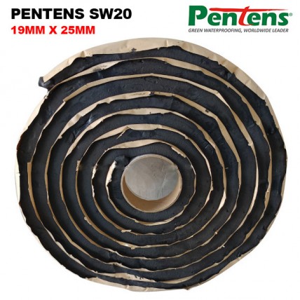 PENTENS SWELLABLE WATERSTOP SW20 - 19MM X 25MM X 5M/ROLL (6ROLL/BOX) 止水带