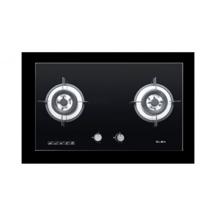 ELBA EGH-K8842G(BLACK) L/R:5.0KW 2 BURNER GAS HOB