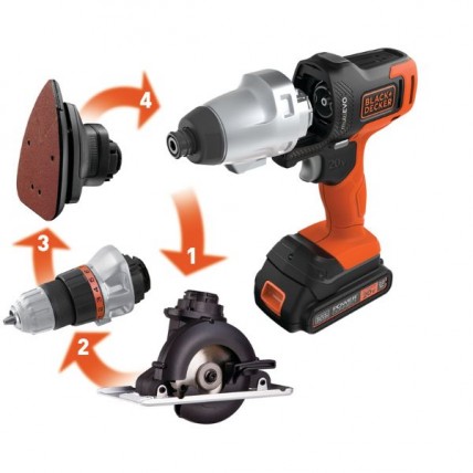 BLACK & DECKER EVO185B1 20V 3 IN 1 MULTITOOL COMBO SET