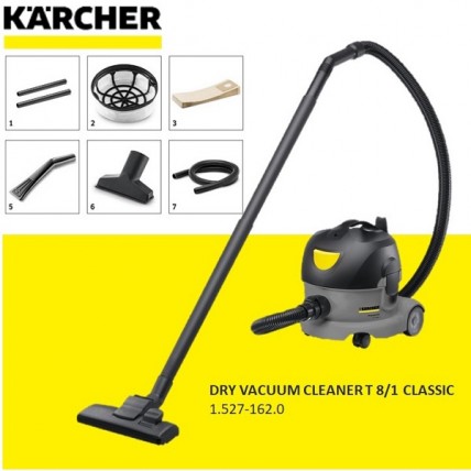 KARCHER DRY VACUUM CLEANER 1600W - T 8/1 CLASSIC - (1.527-162.0)