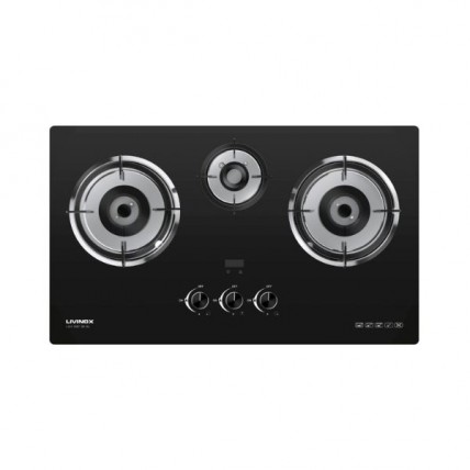 LIVINOX  LGH-338 3B-BL L/R:5.2KW/1.65KW (8MM) HOB WIND RESISTANCE & HEAT ENHANCEMENT